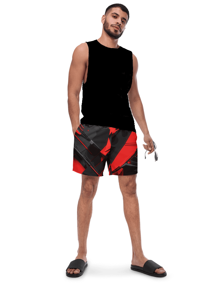 Abstract red ans black- Swim Trunks product image (1)