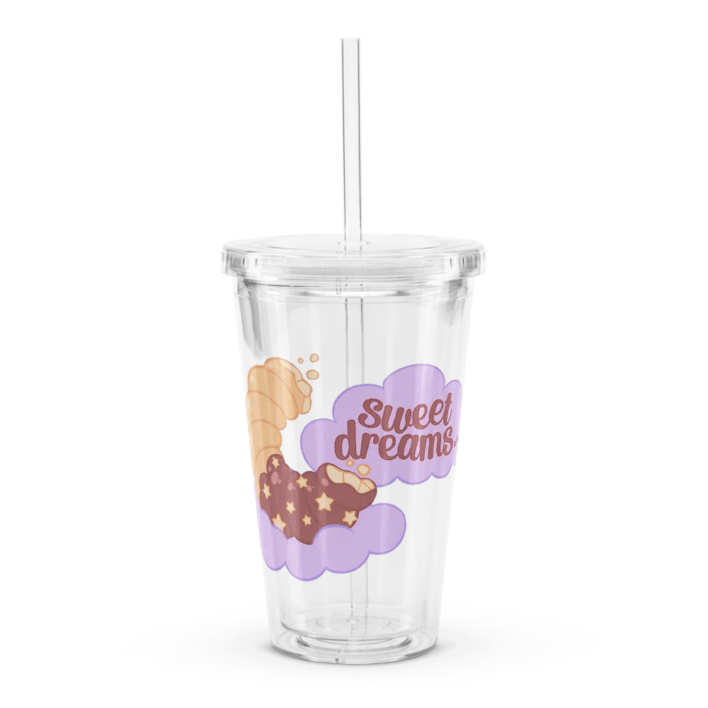 ꒰ ☆ Cinnaminnie's PJs ☆ ꒱ Clear Plastic Tumbler product image (1)