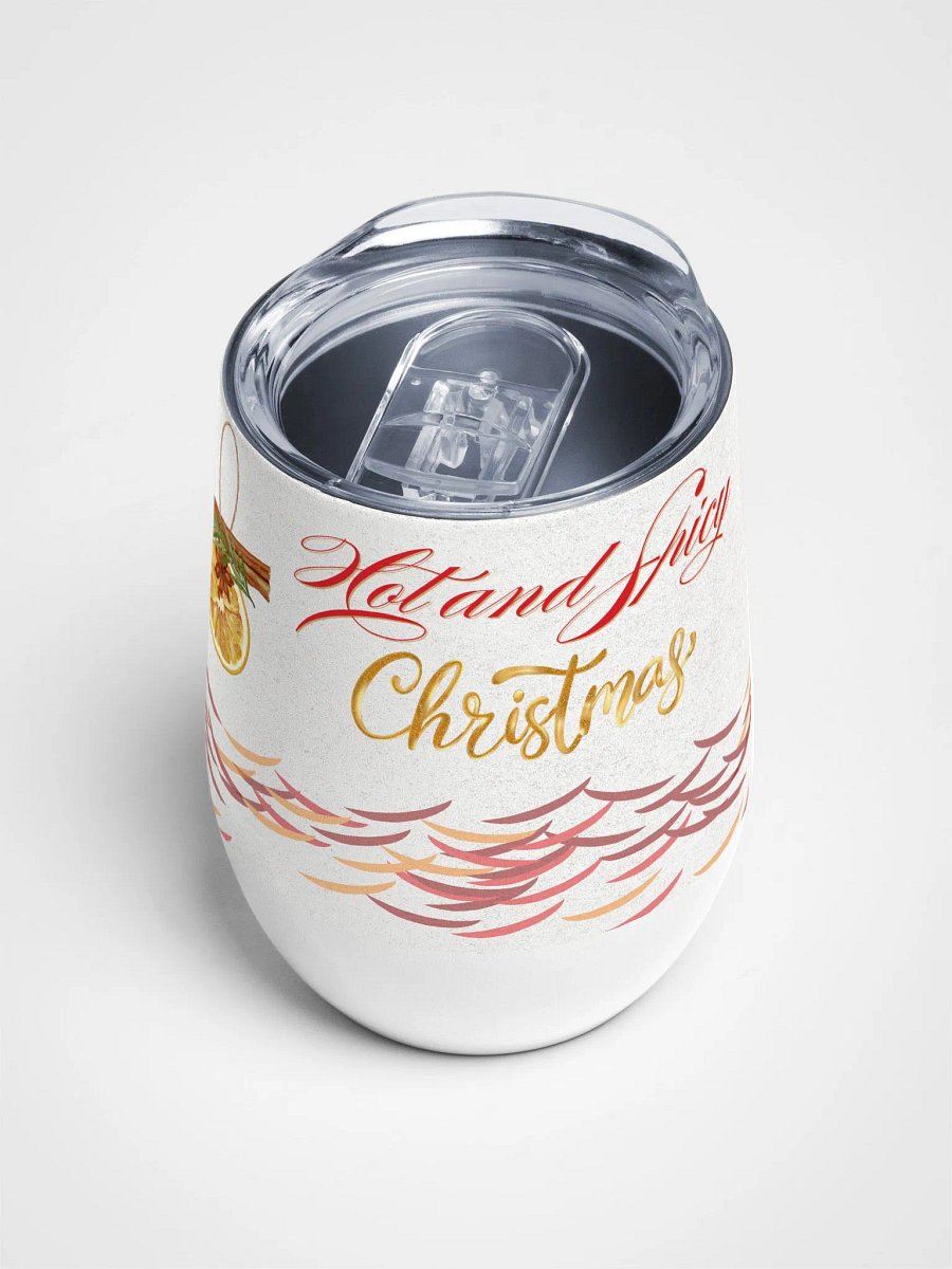 Festive Spice Wine Tumbler Spiced Holiday Cheers Wine Tumbler gift for moms dads colleagues friends product image (4)