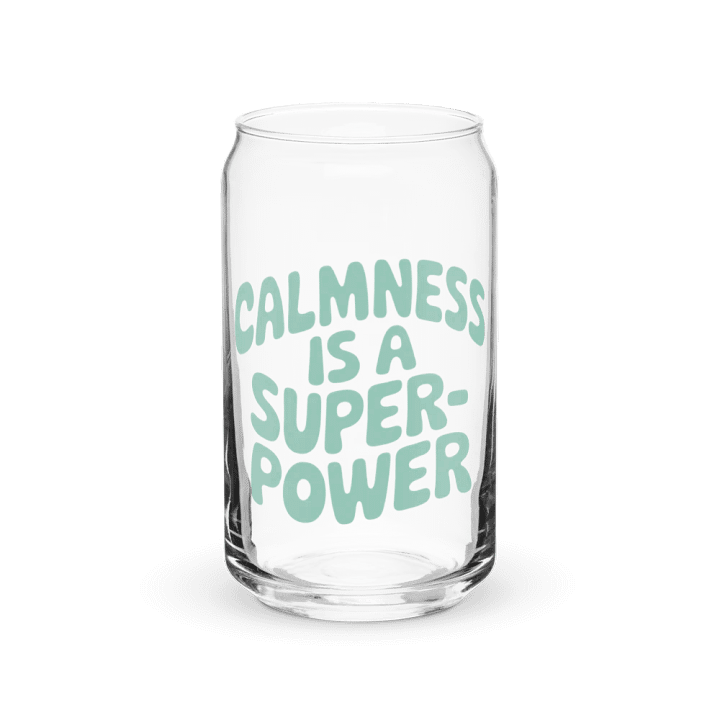 Calmness Is a Superpower Can-Shaped Glass product image (2)