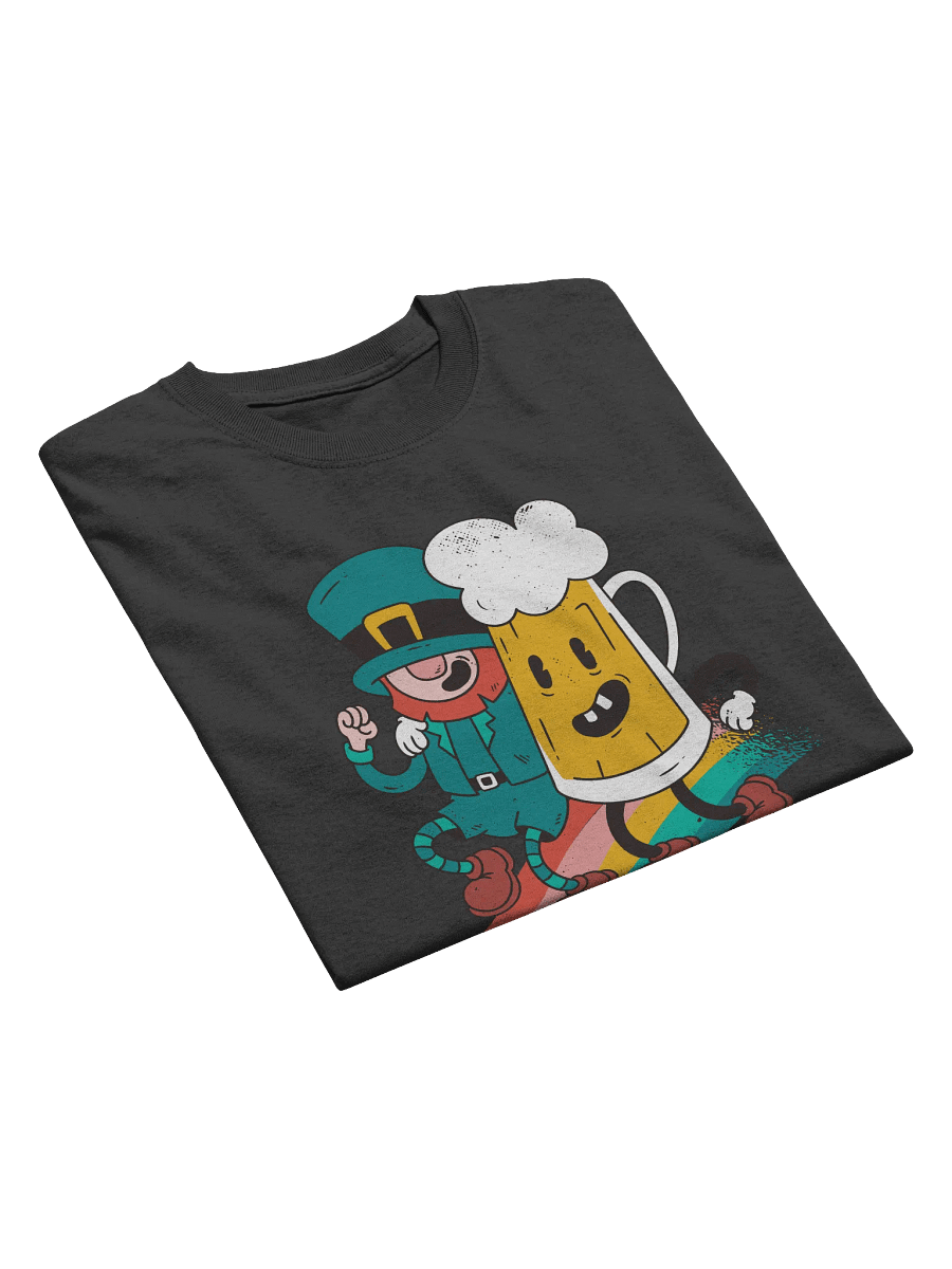 Leprechaun & Beer Buddy T-Shirt | Fun St. Patrick’s Day Party Cartoon Tee product image (27)