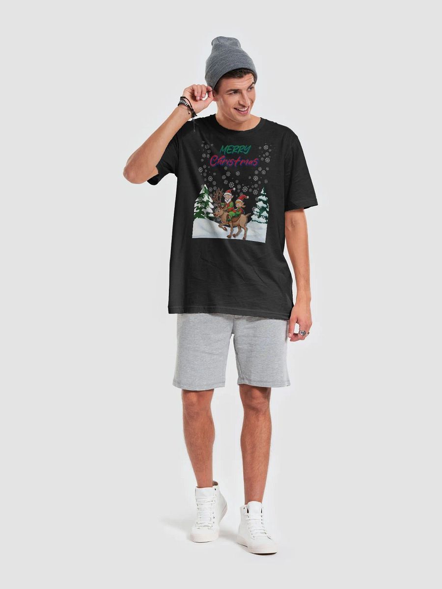 Santa Elves Riding A Reindeer T-shirt product image (6)