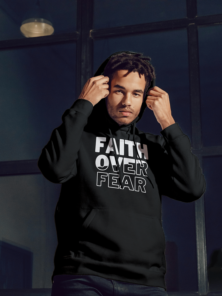 Faith Over Fear Unisex Hooded Sweatshirt | Comfortable & Inspirational Hoodie for Everyday Wear product image (1)