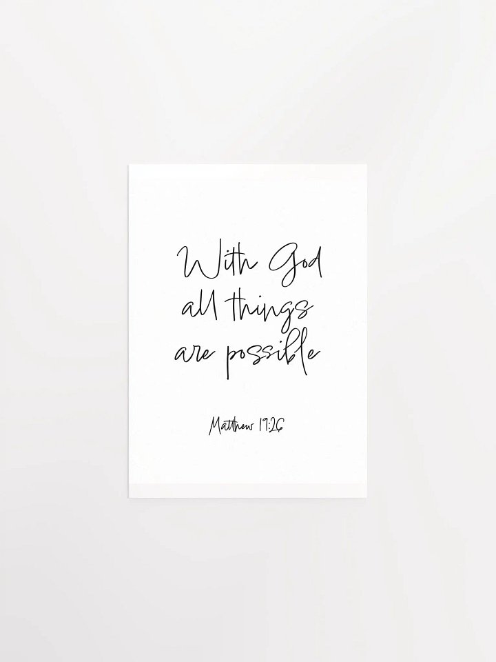 With God All Things Are Possible - Print product image (1)