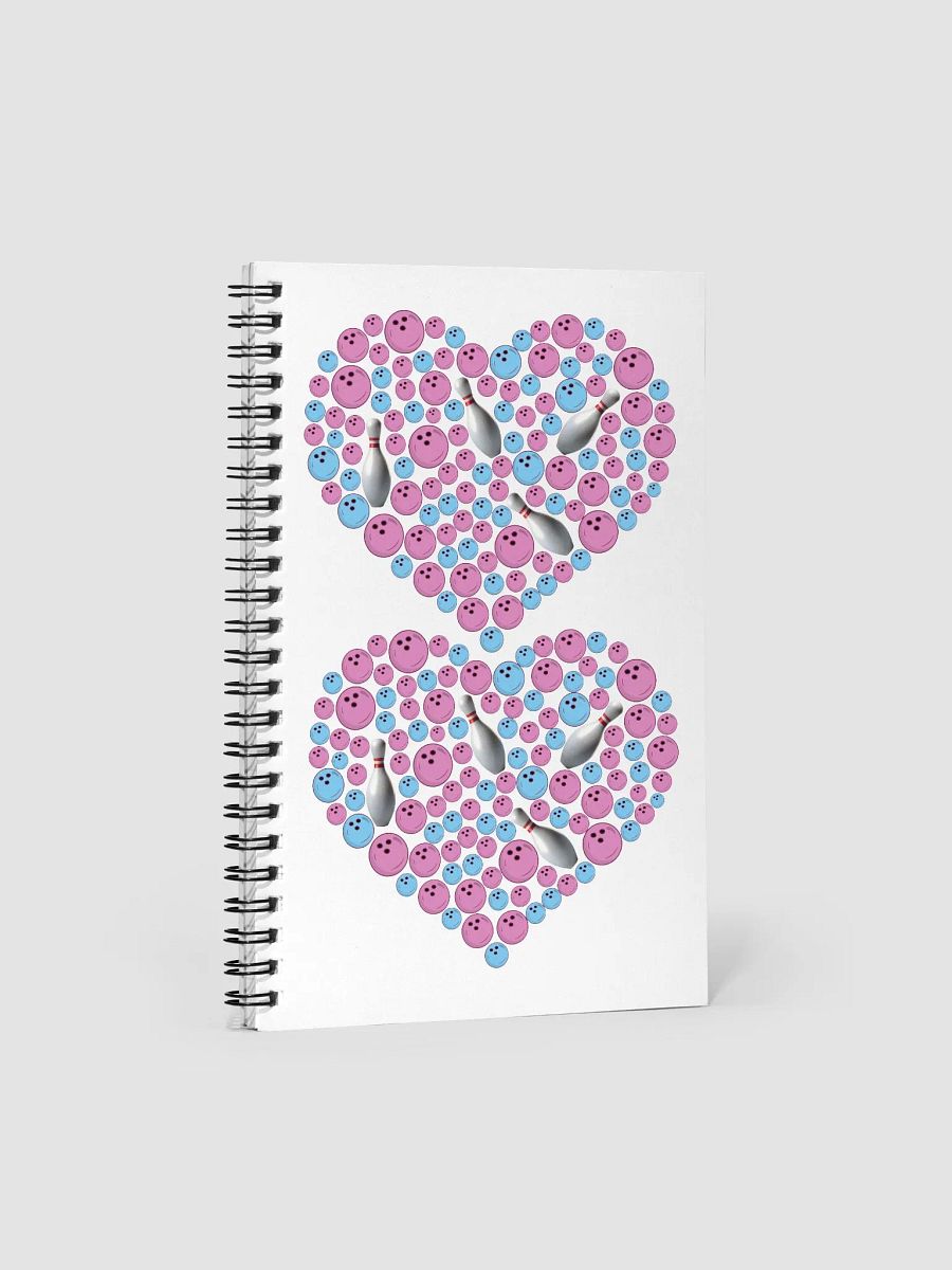 Pure Heart Bowling Pink And Blue Double Ball Spiral Notebook product image (1)