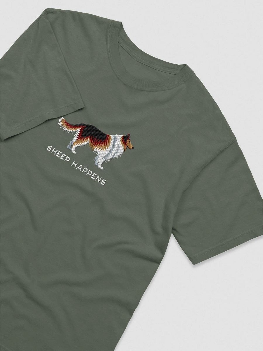 Sheep Happens T-Shirt(Embroidered) of a Shetland Sheepdog(Sable) product image (6)