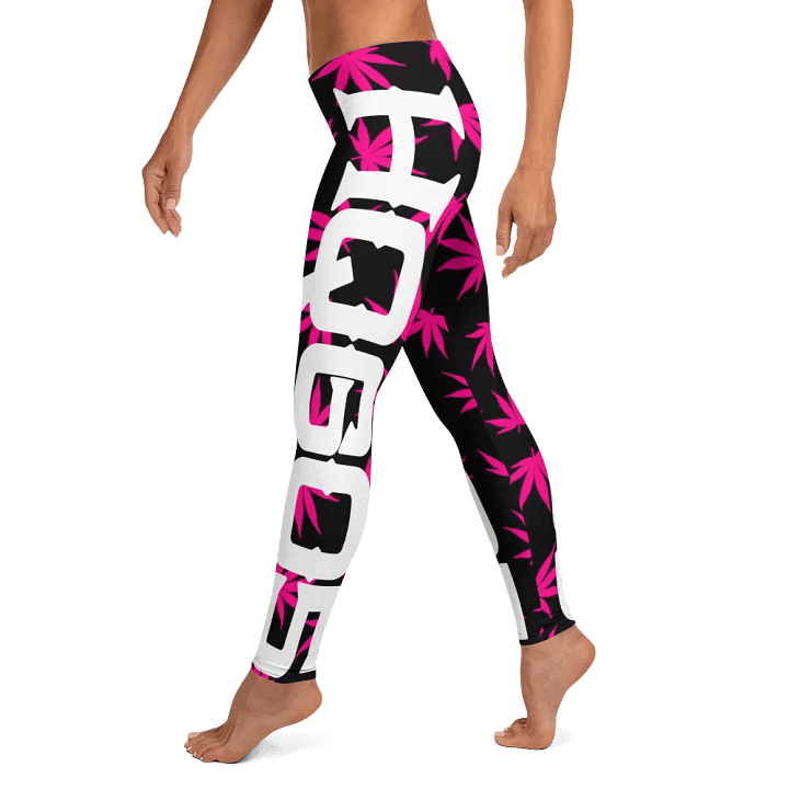 HempQuarters Pink Marijuana Leggings product image (1)