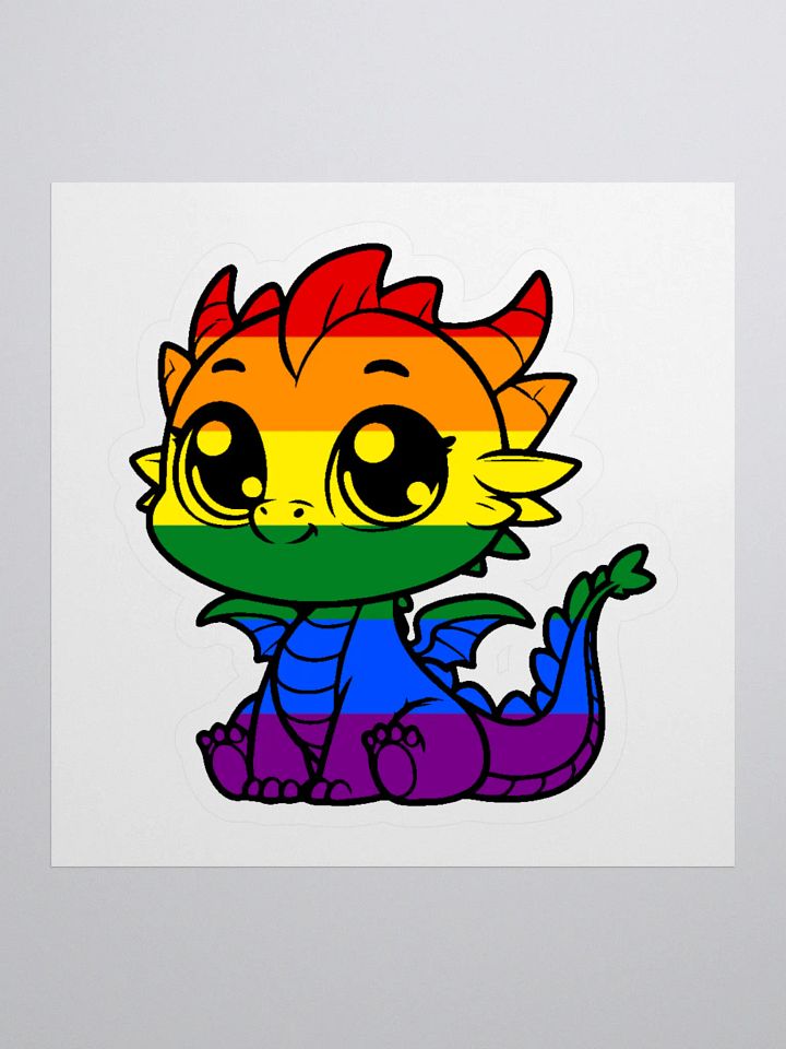 Rainbow Pride Dragon Sticker product image (1)