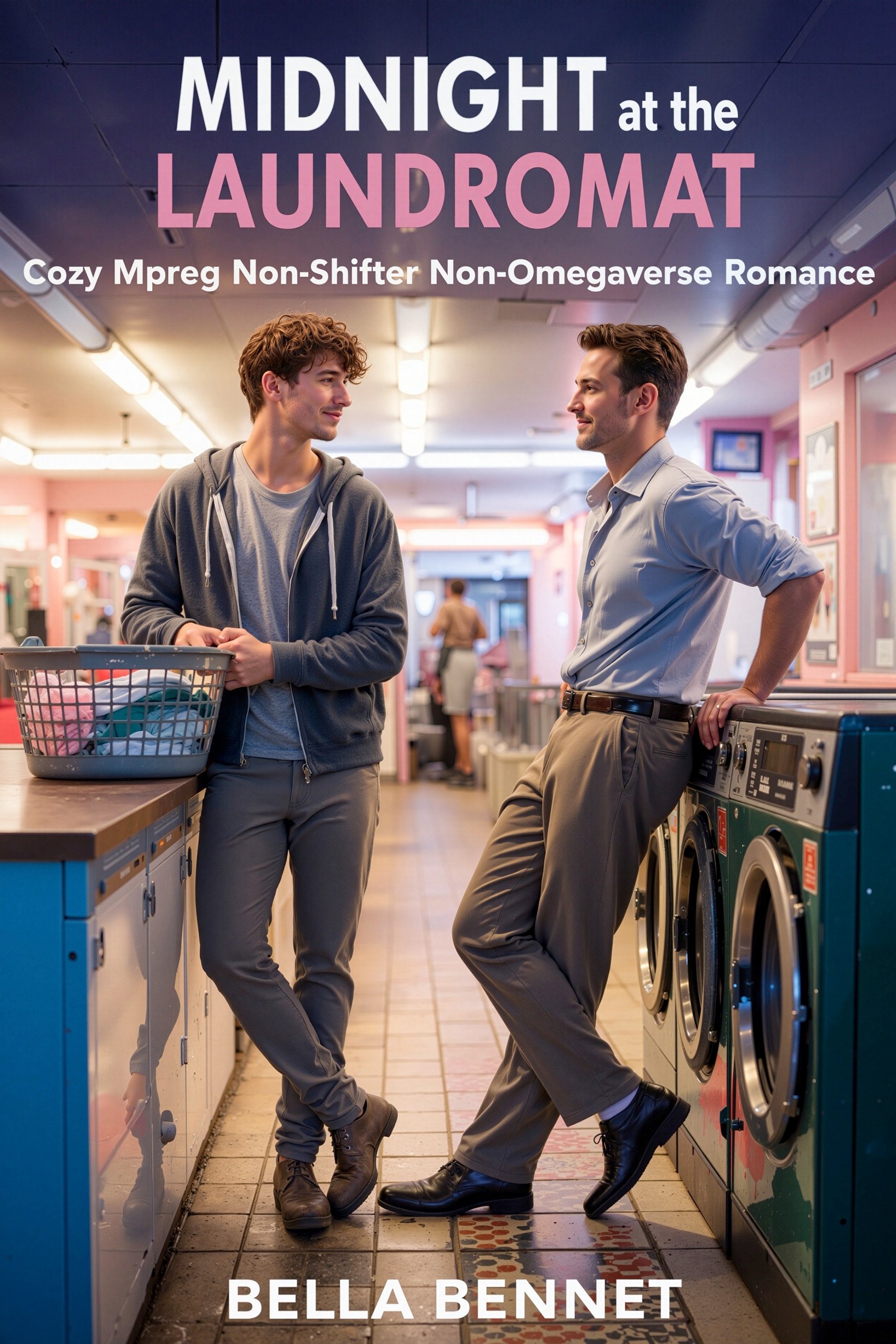 Midnight at the Laundromat | Cozy Mpreg Non-Shifter Non-Omegaverse Romance product image (1)
