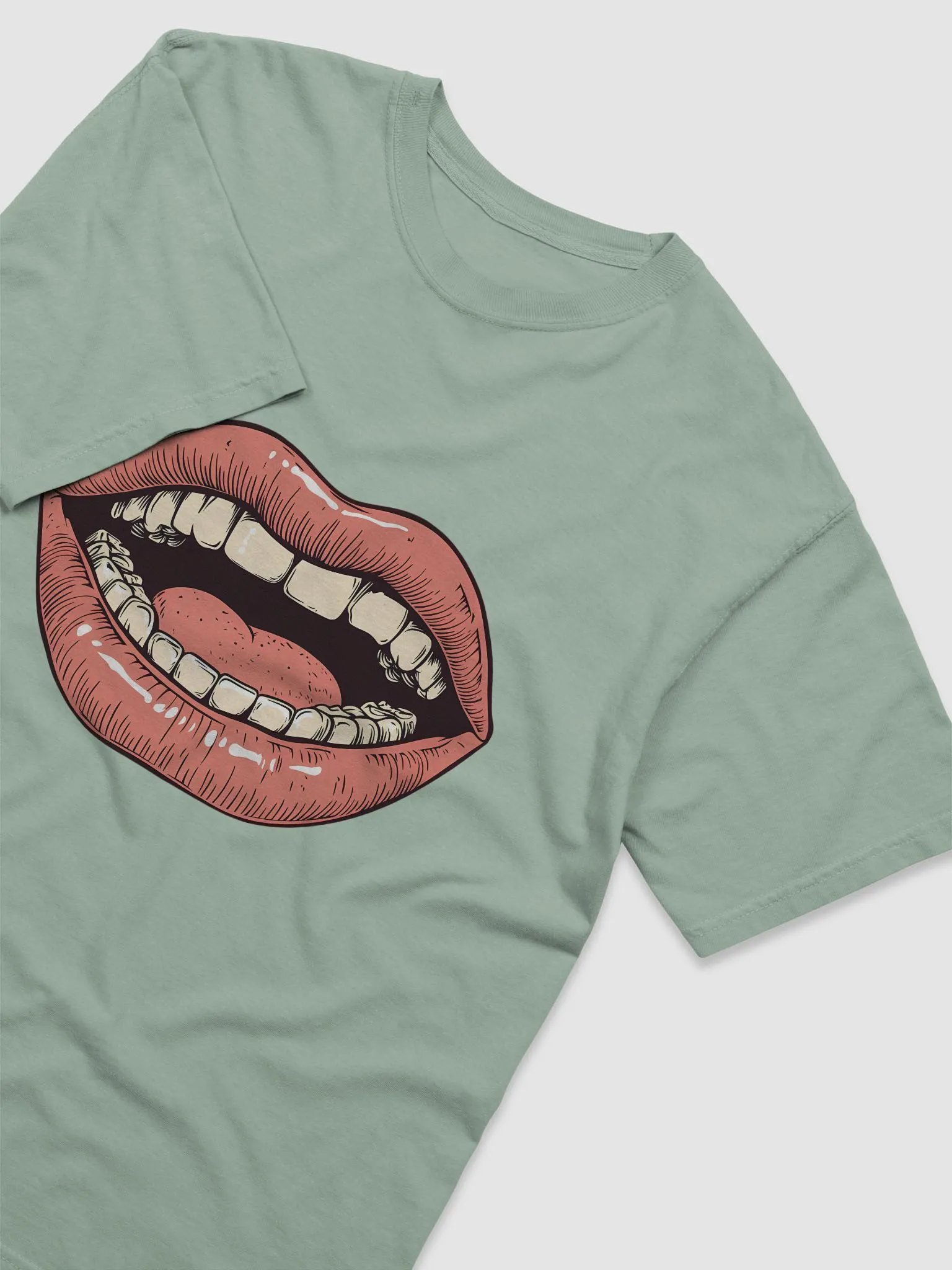 Open Mouth Illustration Comfort Cotton T-Shirt product image (40)