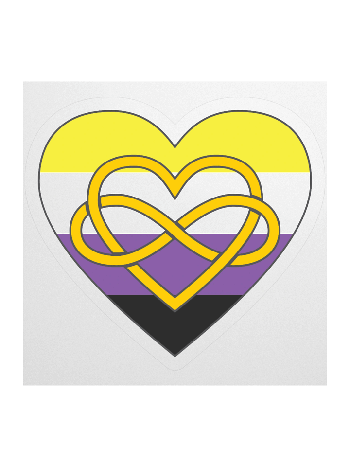 Non-binary Pride Flag Polyamory Infinity Heart Sticker product image (2)