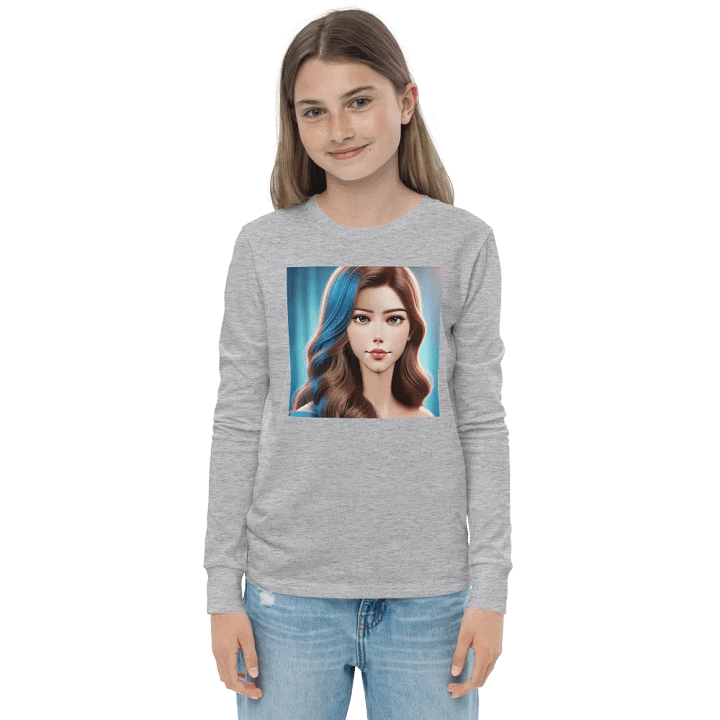 Wavy Beauty Youth Long Sleeve Tee product image (1)