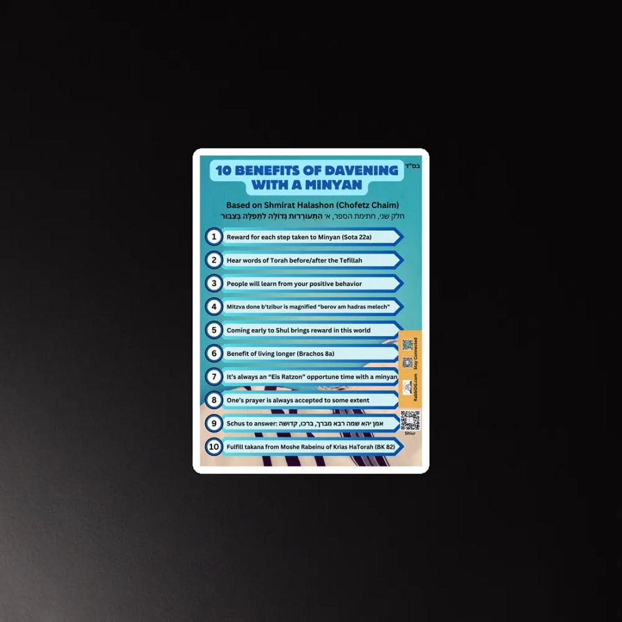 Magnet - 10 Benefits of Davening with a Minyan product image (3)