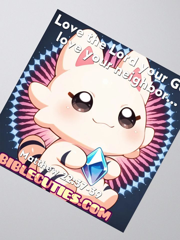 Bible Cuties Luna - Love the lord your God love your neighbor Sticker product image (3)