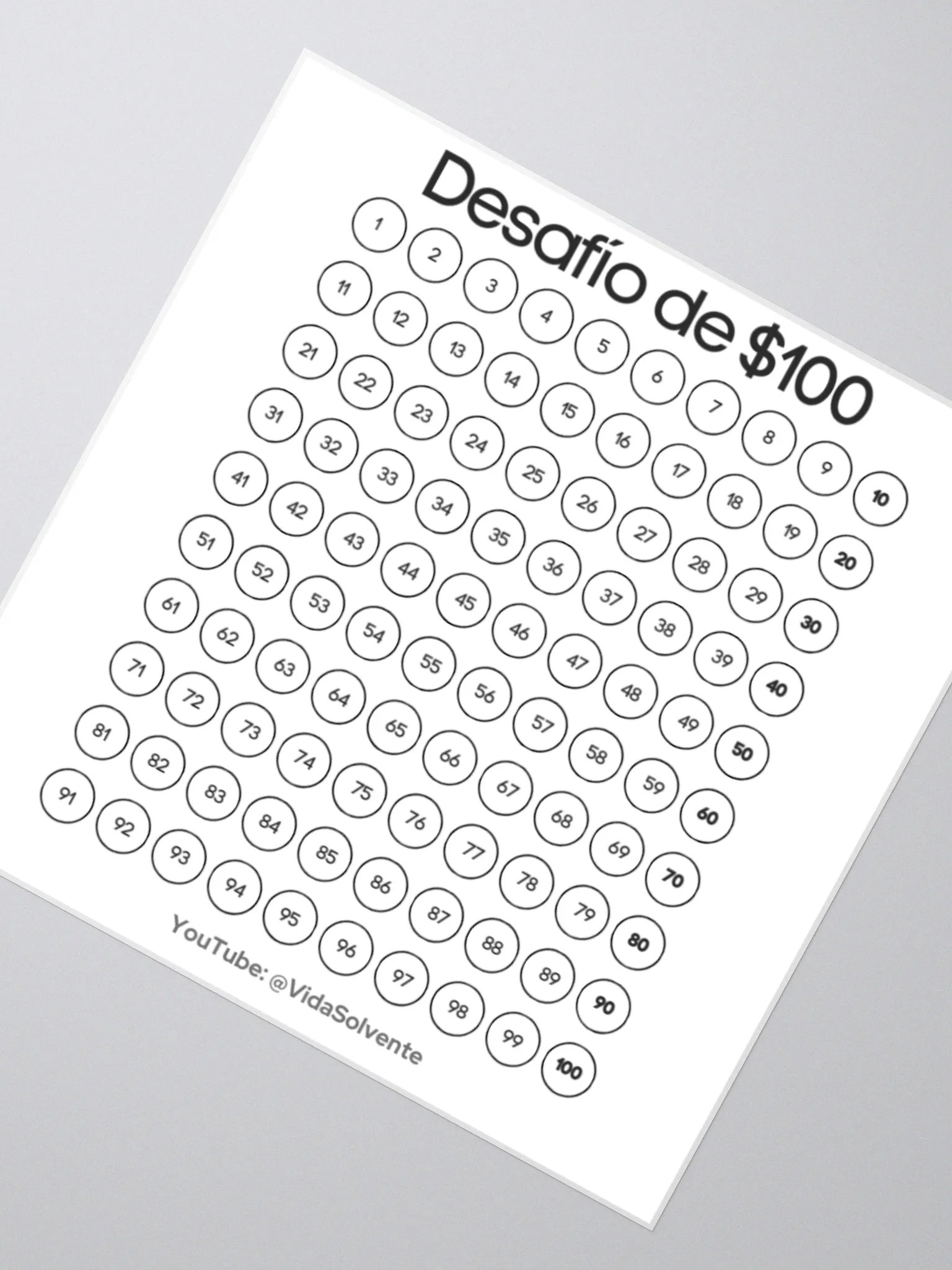 Pegatinas del desafío del ahorro de $100 product image (2)