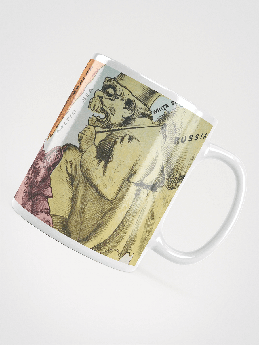 European Caricature Map White Glossy Mug product image (4)