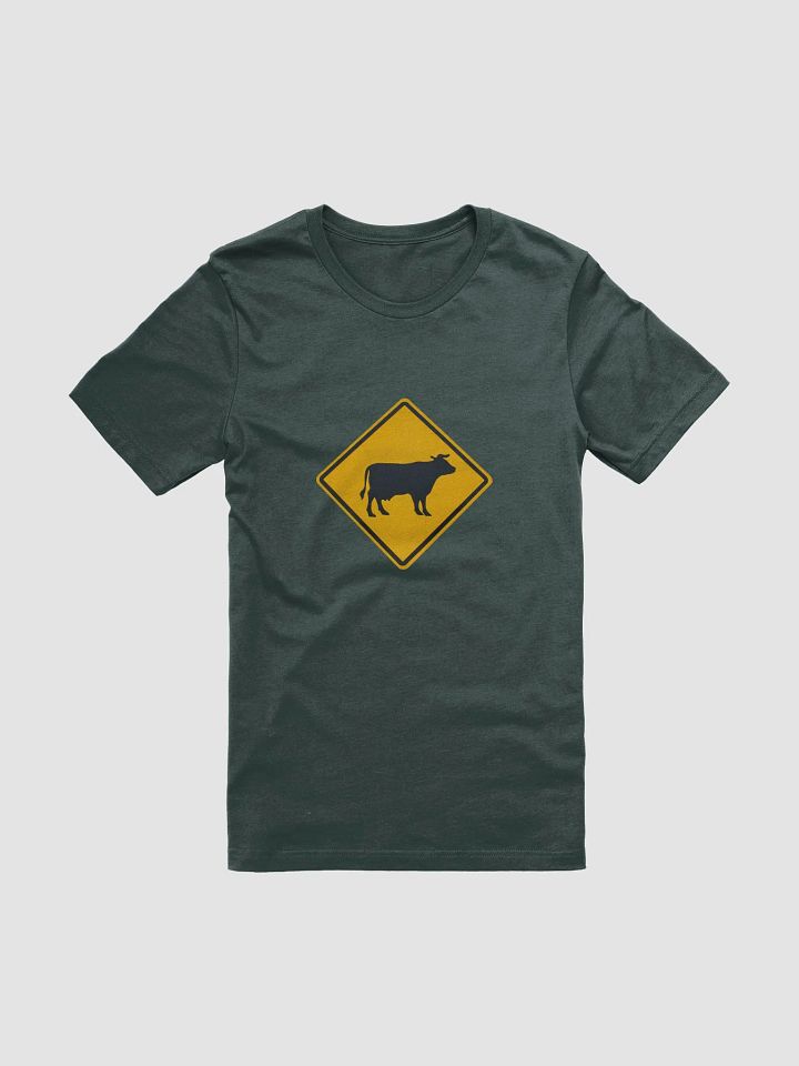 "cow crossing sign" t-shirt product image (1)
