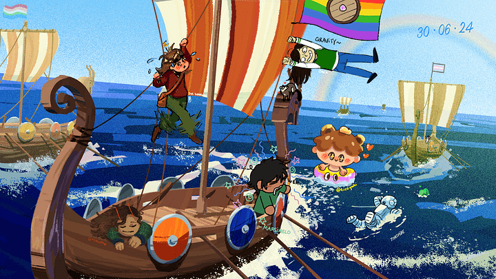 Rainbow Shieldwall 2024 - Artist Collab Art Piece product image (1)