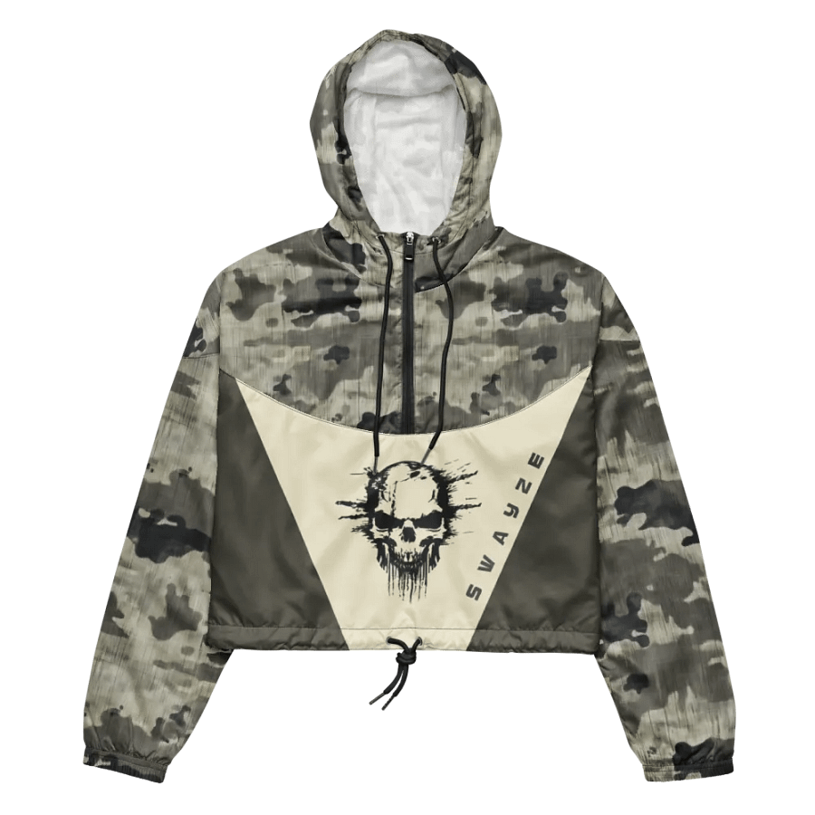 Rebel Gamer Camo Cropped Hoodie Windbreaker product image (1)