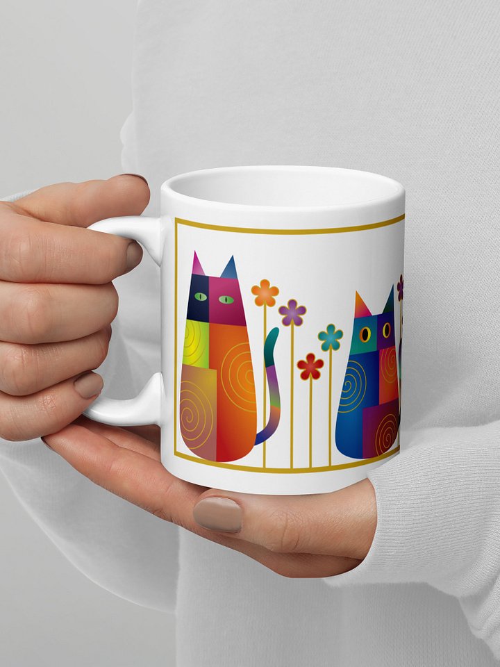 Cats and Flowers 11 oz Mug product image (1)