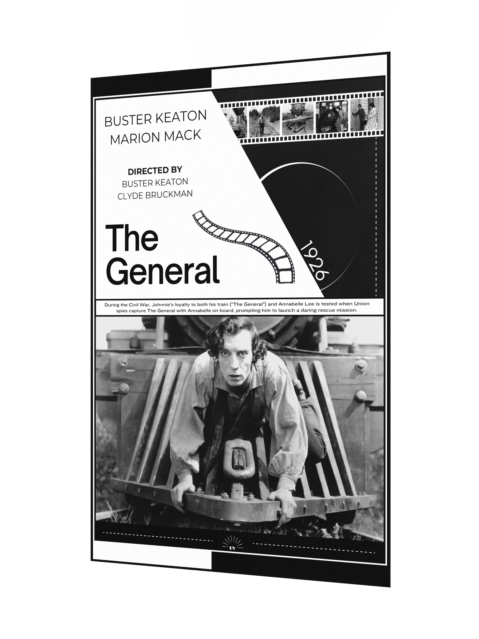 The General with Buster Keaton and Marion Mack 1926 | Movie Poster | 12x18 Wall Art product image (3)