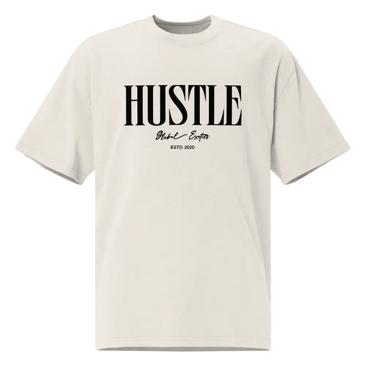 Premium Hustle Oversized Boxy, Fit Faded T-Shirt By Global Exotics product image (1)