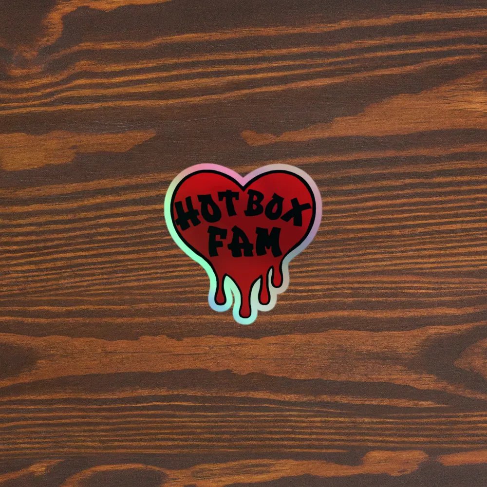 HOT BOX FAM SOLID RED LOGO STICKER product image (5)