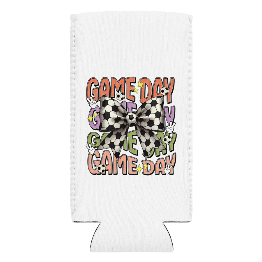 Game Day Bow Soccer Can Cooler product image (1)