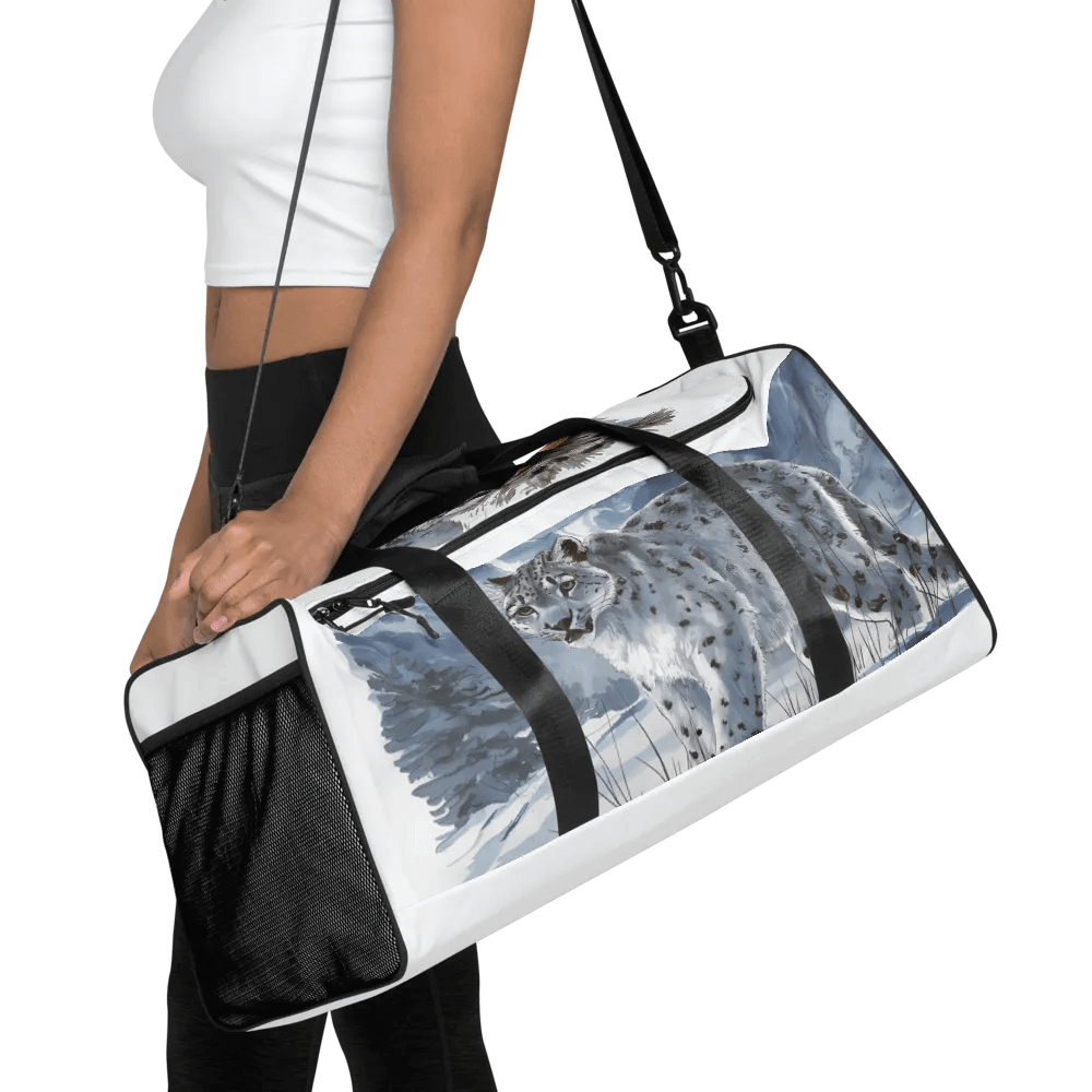 Snow Leopard Stalker Duffle Bag product image (3)