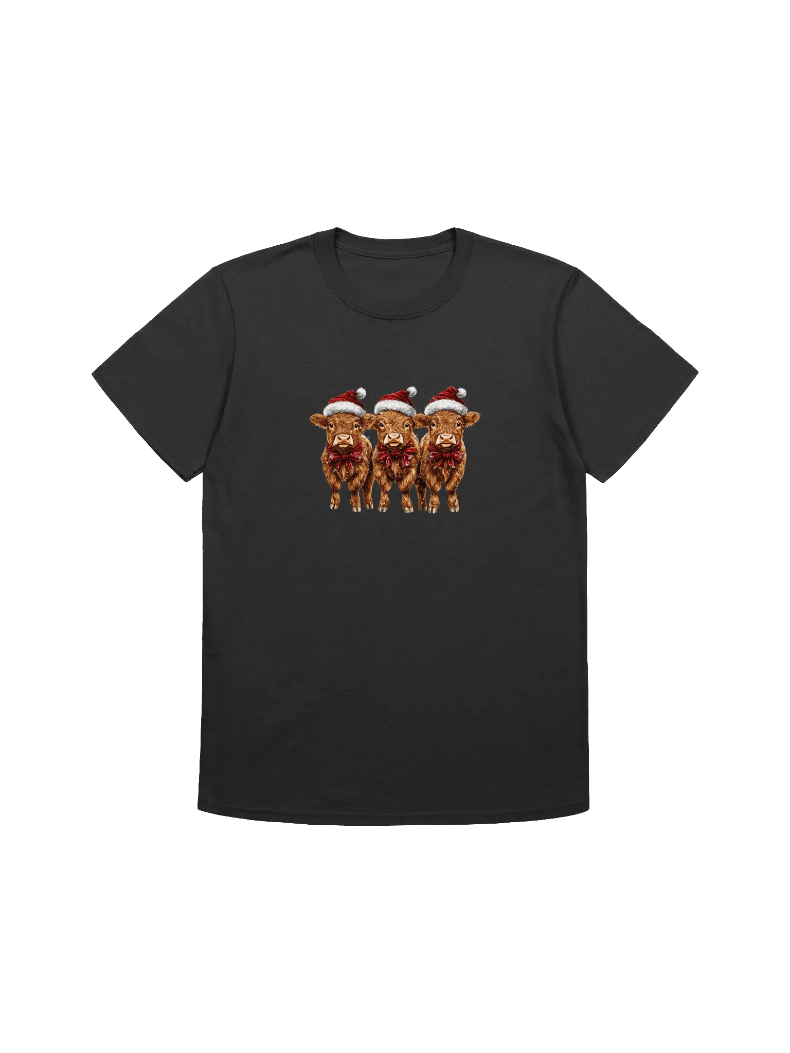 Baby Highland Cows Unisex Christmas T-Shirt product image (4)