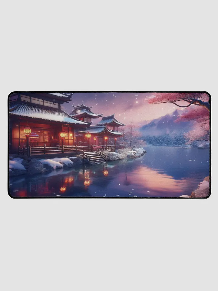 Snowy Nights Large Desk Mat (15.5 x 31.5) product image (2)