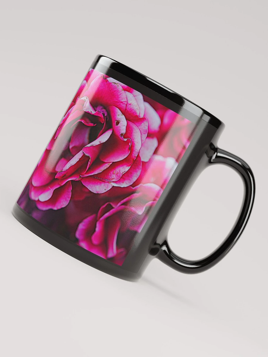 Dark Pink Flowers Black Coffee Mug product image (7)