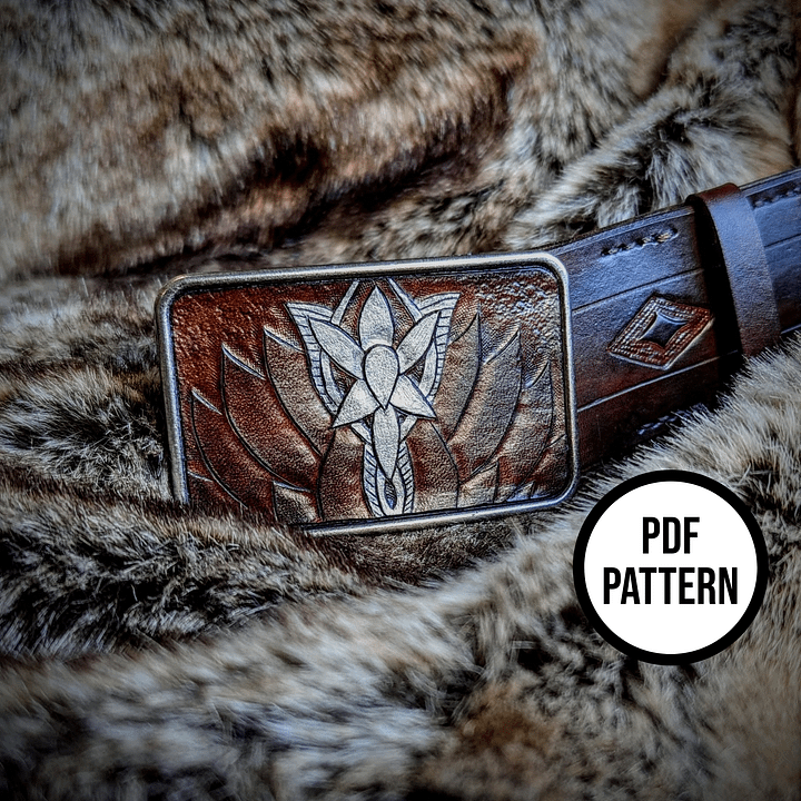 Ranger Belt Buckle - PDF Pattern for Leatherwork product image (1)