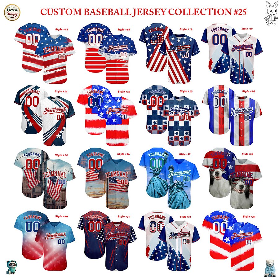 Authentic Baseball Jersey, Custom Baseball Jersey, Personalized Sport Jersey, Colorful, Flowers, Number, Logo, American Star product image (2)