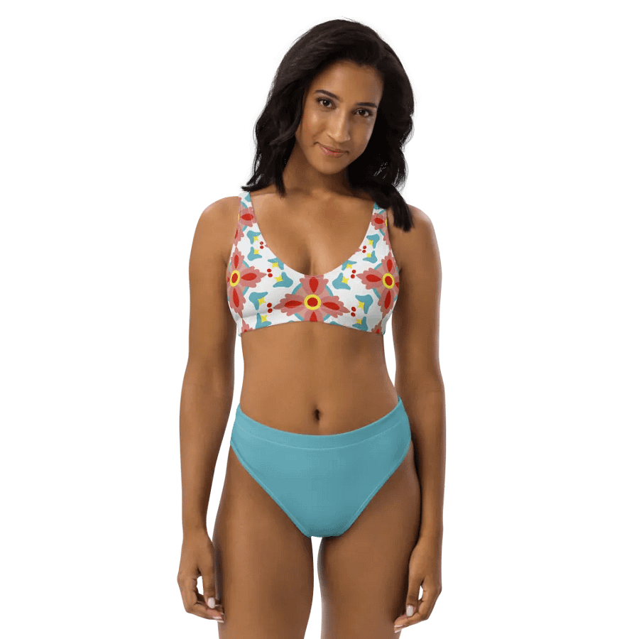 Floral Fantasy Recycled High Waisted Bikini Set product image (11)