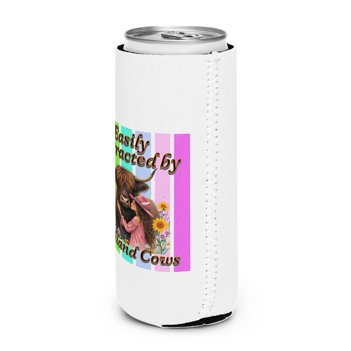 Easily Distracted By Highland Cow Embrace Can Cooler product image (2)