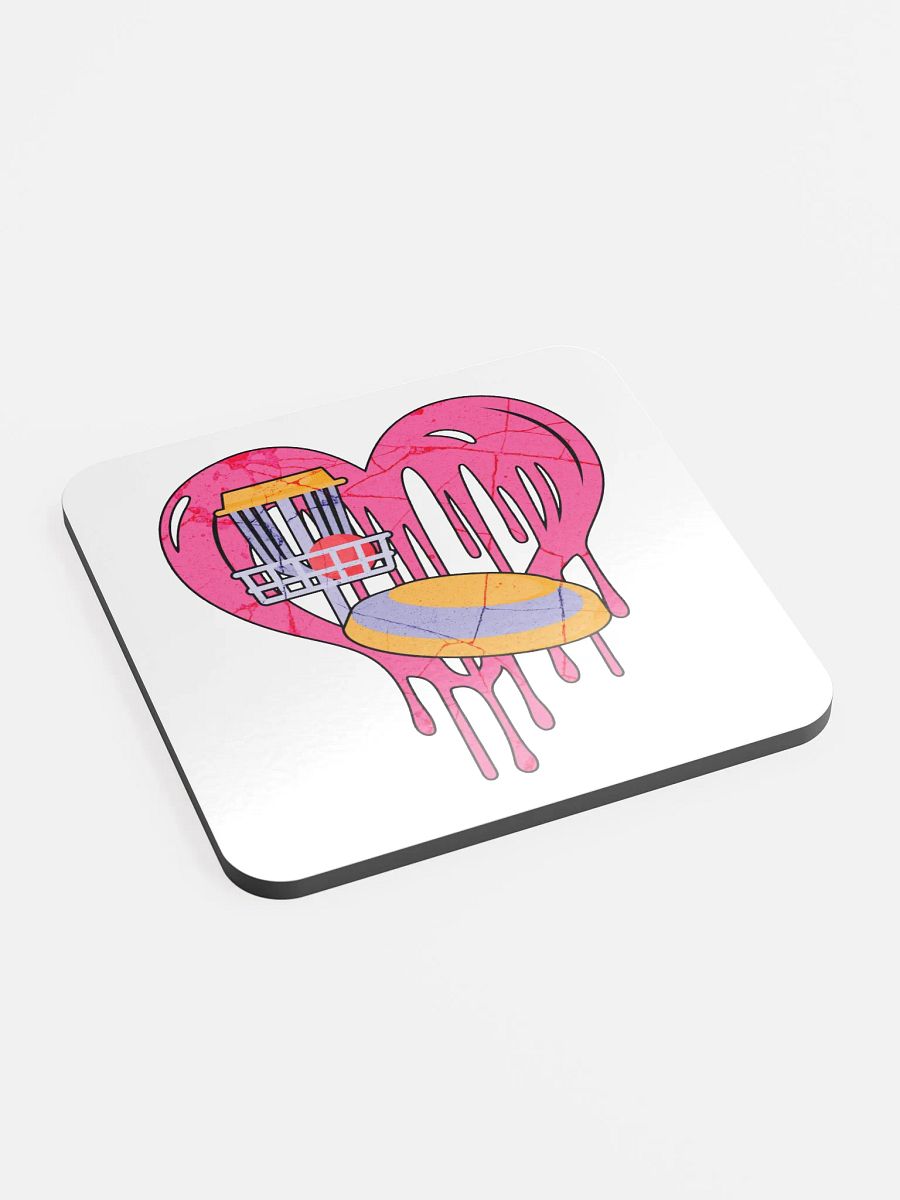 Heart Disc Golf Glossed Coaster product image (3)