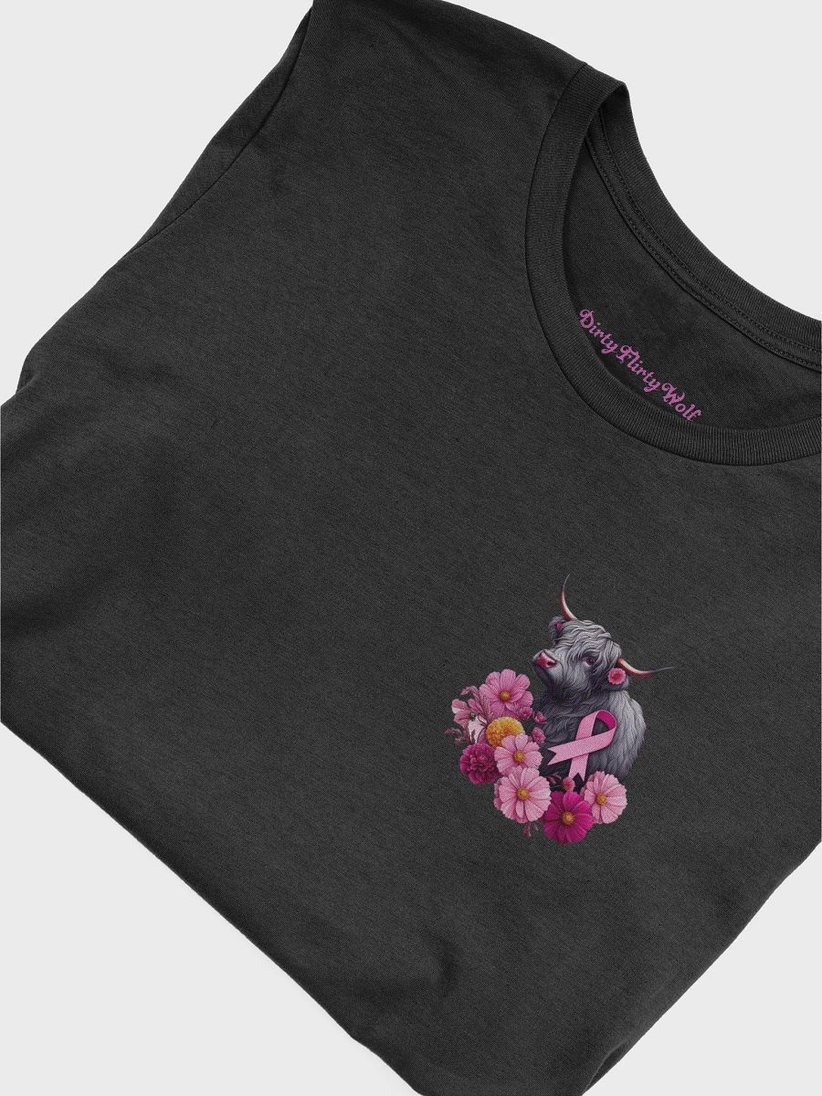 Highland Cow Floral Bliss Breast Cancer Awareness T-shirt product image (5)