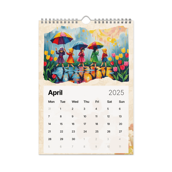 FOLK ART WALL CALENDAR 2025 product image (1)