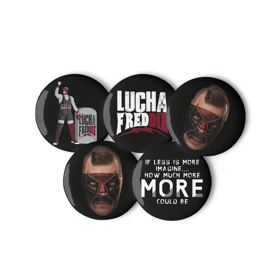 LuchaFredDIE button set product image (1)