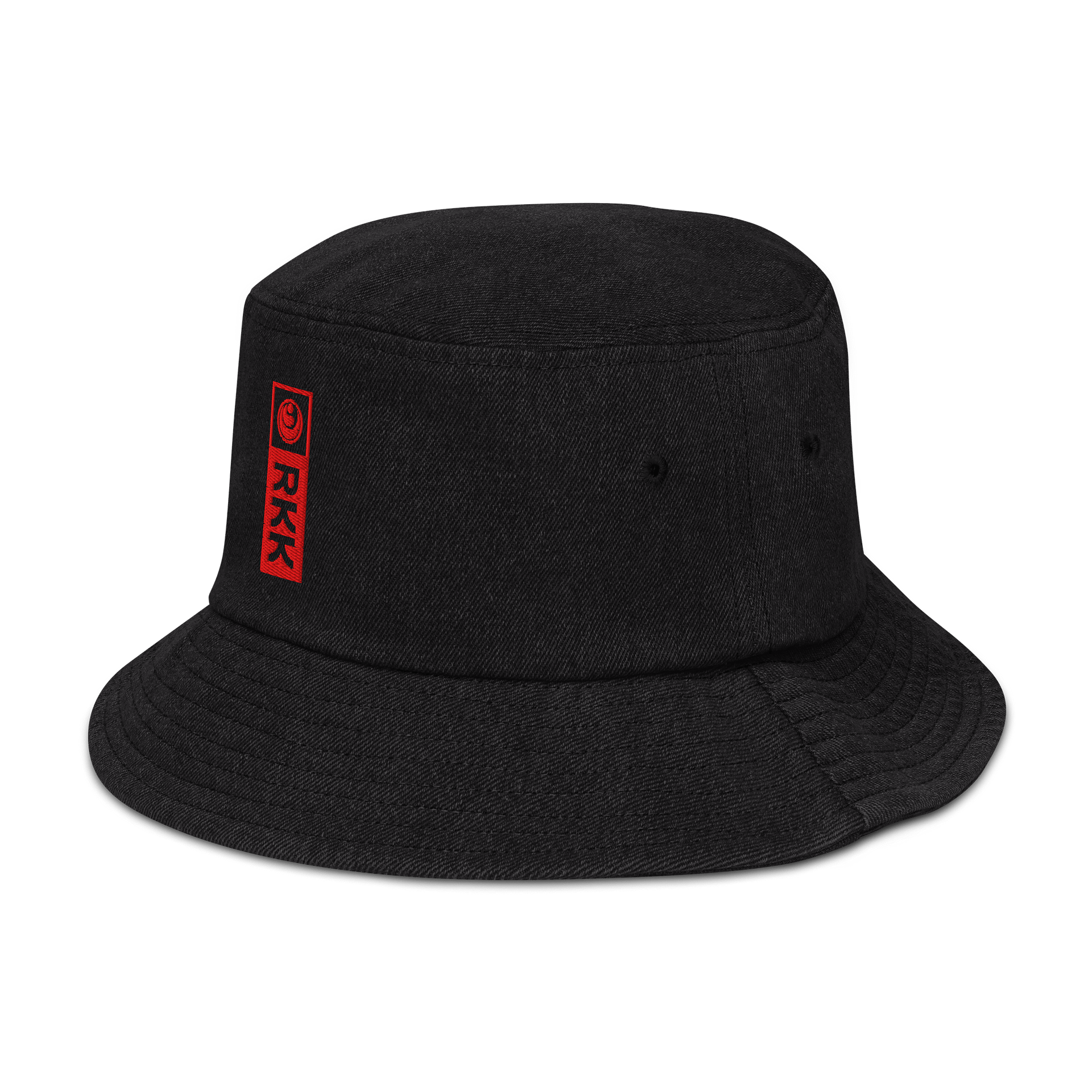 Black Denim Bucket Hat, Embroidered RKK Logo product image (4)
