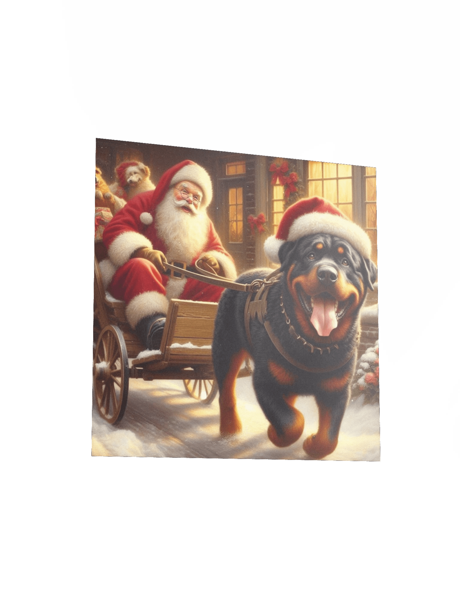Rottweiler Santa's Sleigh Ride Poster product image (11)