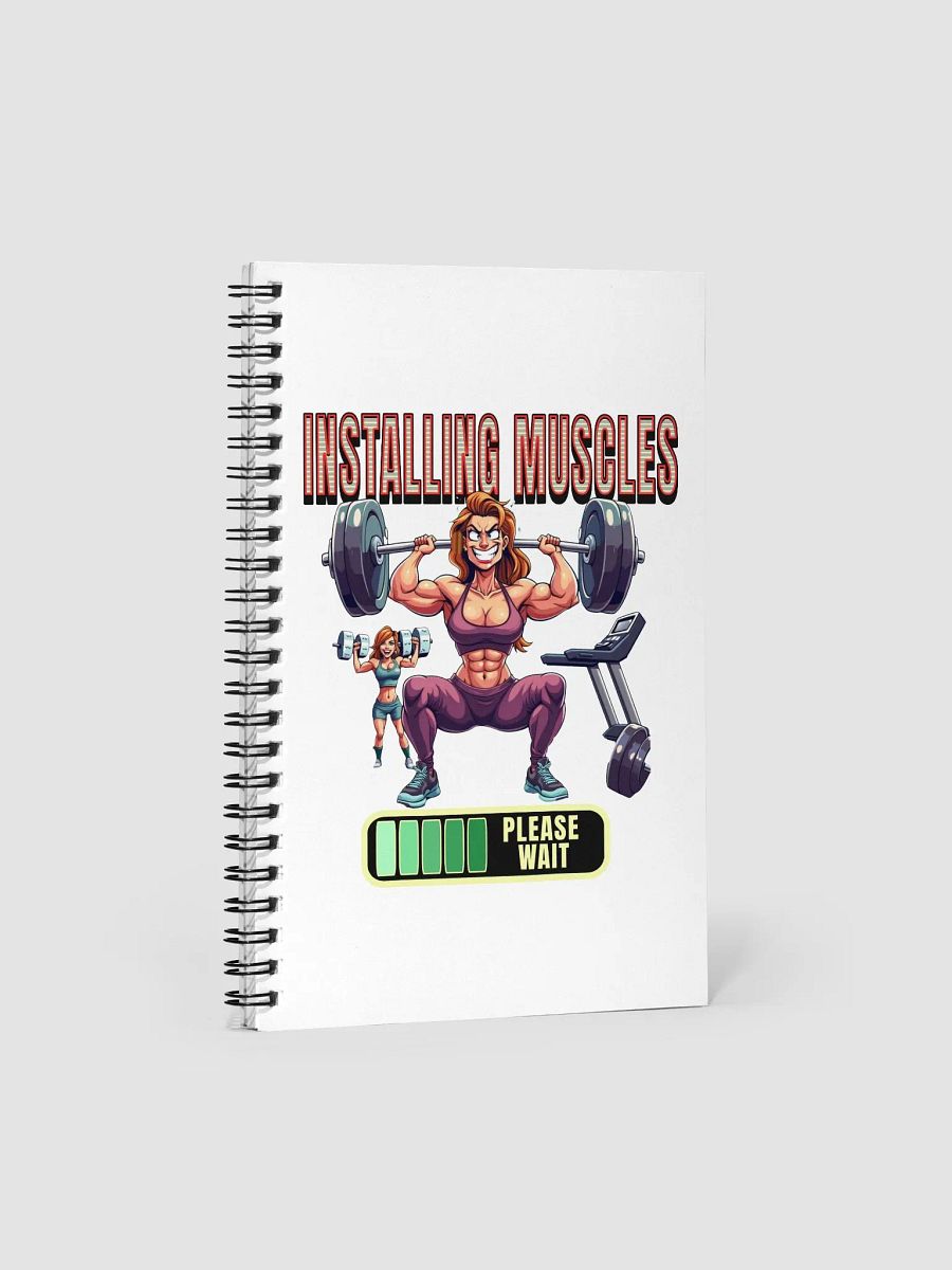 Installing Muscle Weightlifting Female Spiral Notebook product image (3)