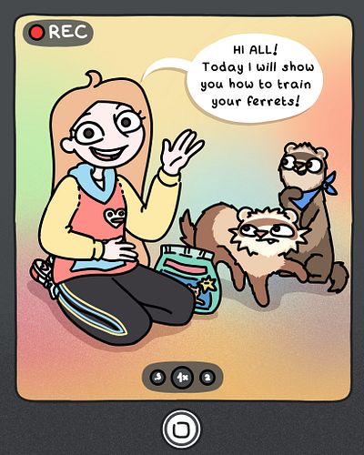 Can you train a ferret? Technically yes. ✅ Will they listen? Absolutely not! ❌
#FerretComics #PetComics #FunnyPets #Webcomic ...