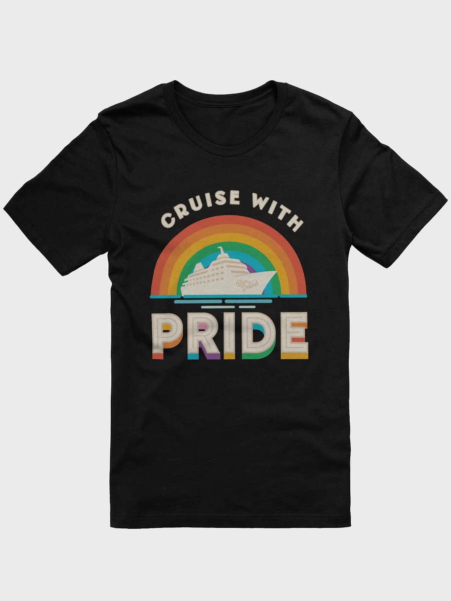 Women's Cruise with Ben and David Rainbow Pride T-Shirt - Black product image (6)