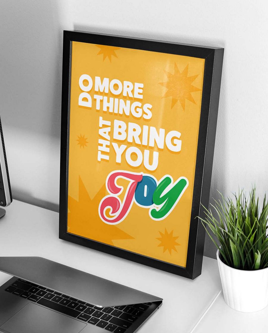 Do More Things That Bring You Joy Quote Affirmation Printable Wall Art Decor - Instant Download product image (2)