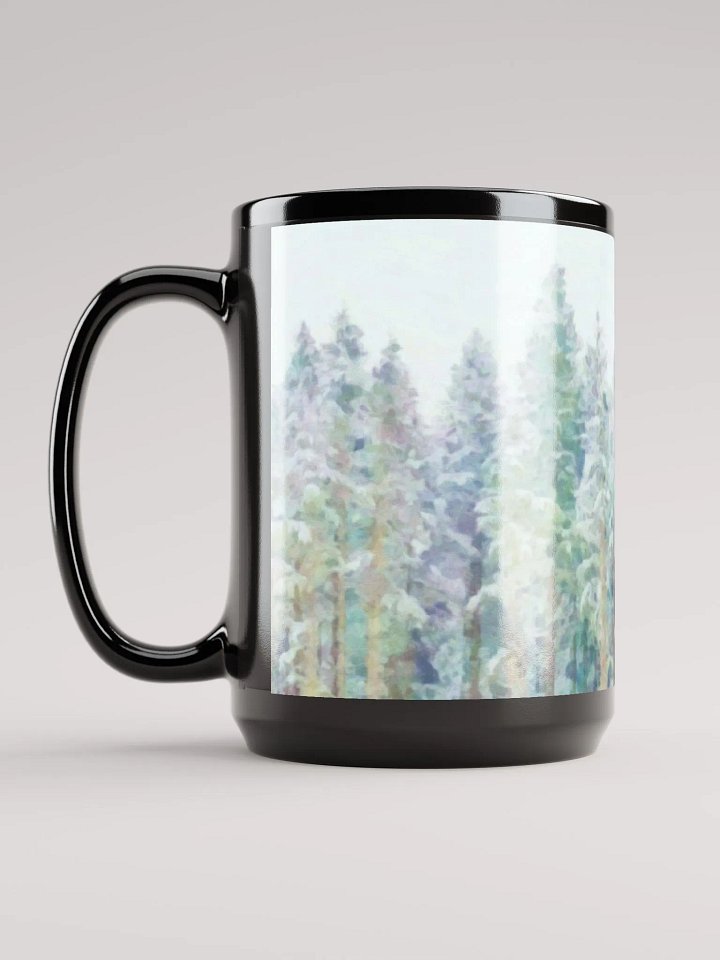 Abstract Graphic | Black Coffee Mug | Illusion Treescape product image (1)