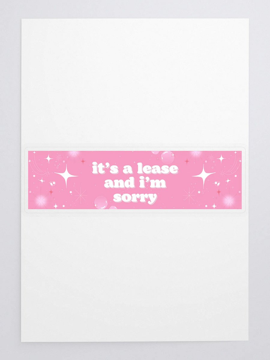 Tesla 'it's a lease' bumper sticker product image (3)