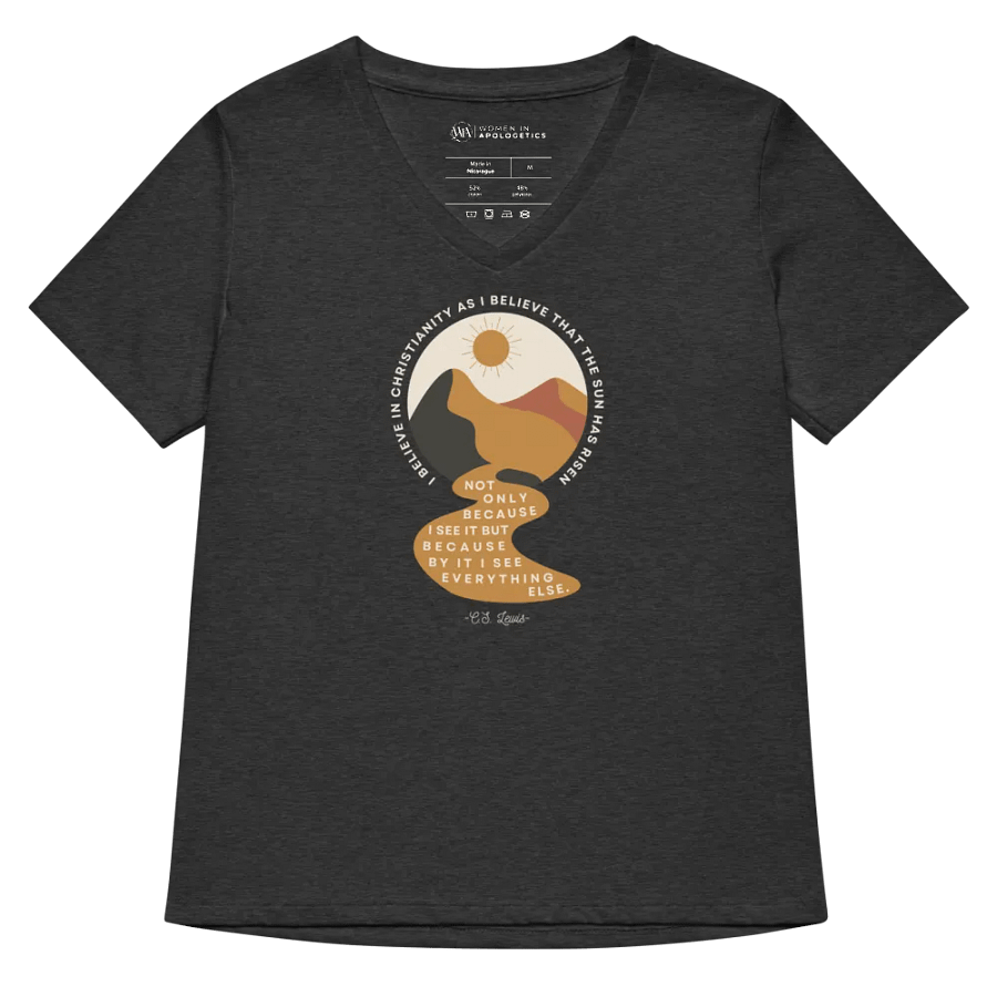 I Believe in Christianity C.S. Lewis Quote V-Neck T-Shirt product image (10)