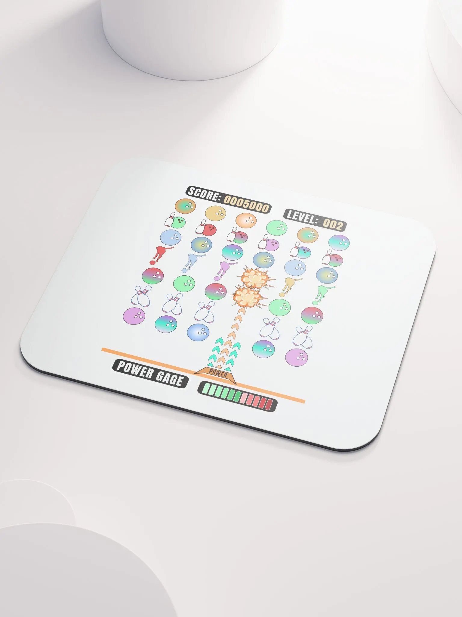 Space Invader Game Bowling Strike Explosion Mouse Pad product image (3)